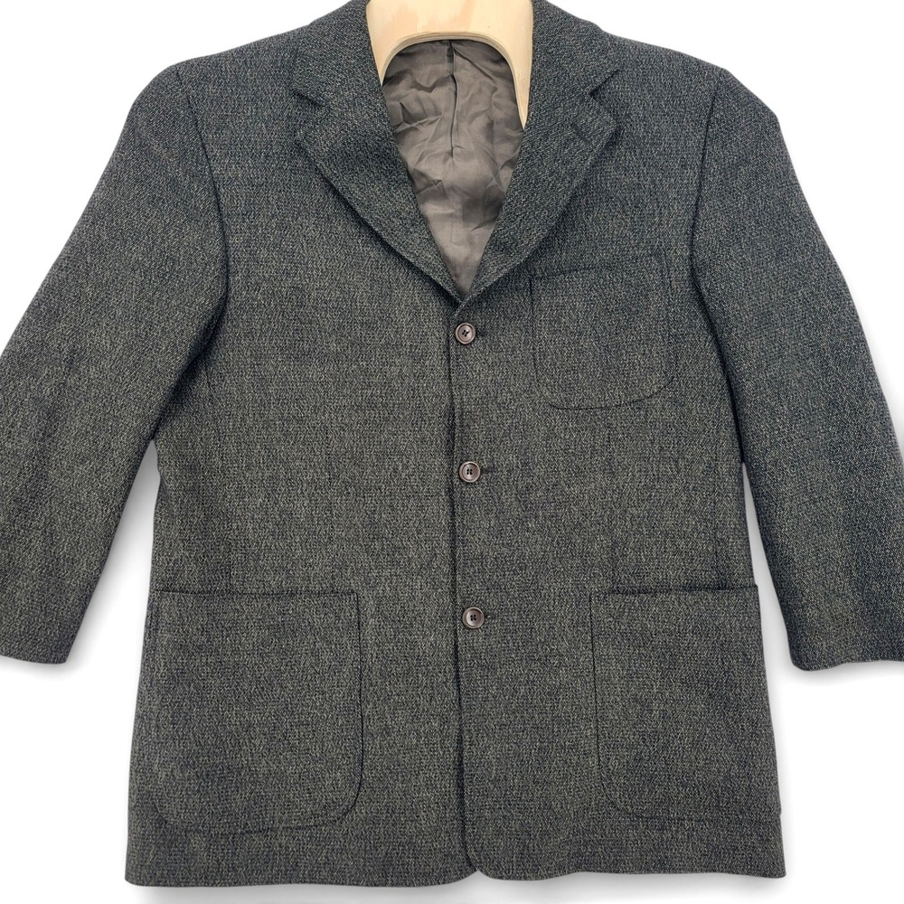 Principe Blazer Mens Large Wool Cashmere Sport Coat Gray Made In Italy EUC‎